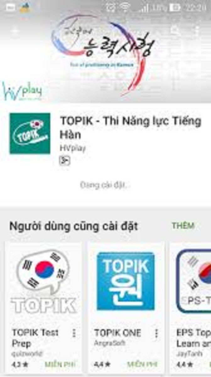 App Topik - Thi Năng Lực Tiếng Hàn