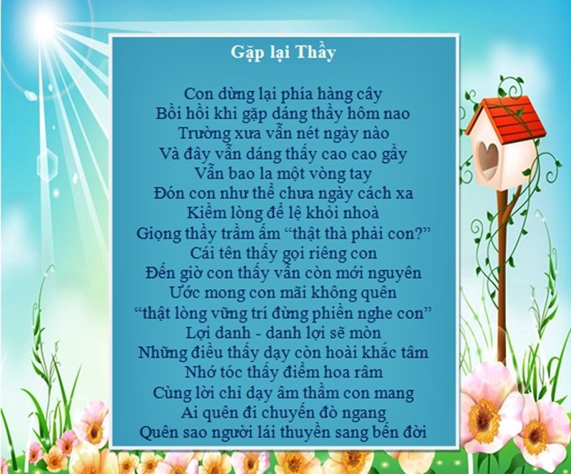 Bài thơ: Gặp lại thầy