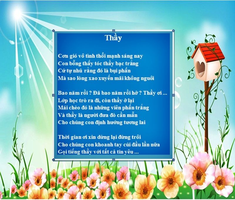 Bài thơ: Thầy