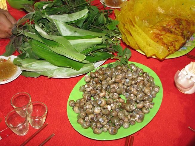 Bánh xèo ốc gạo