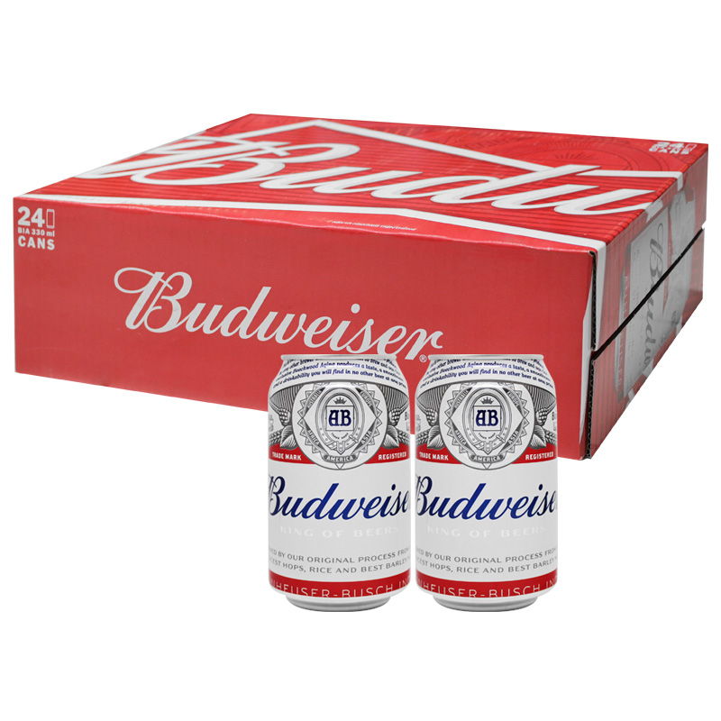 Bia Budweiser (Mỹ, Thùng 24 Lon 330ml)