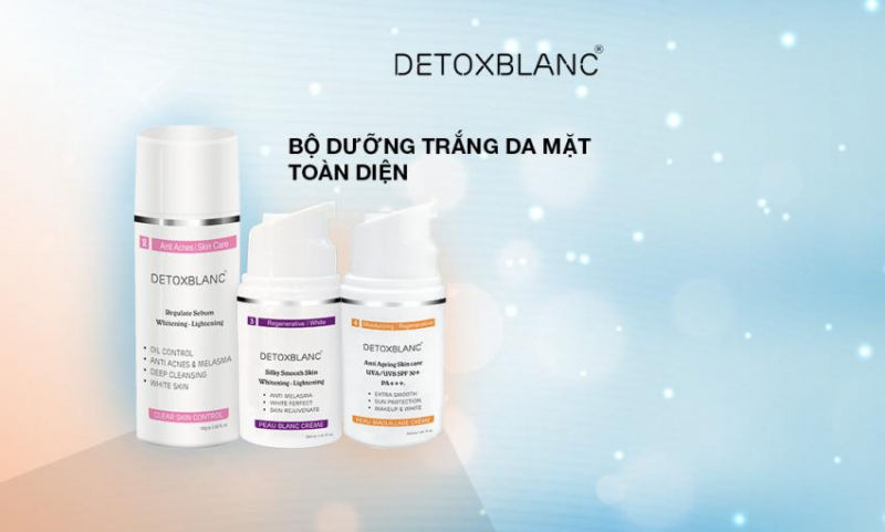 Bộ siêu dưỡng trắng da mặt DETOXBLANC