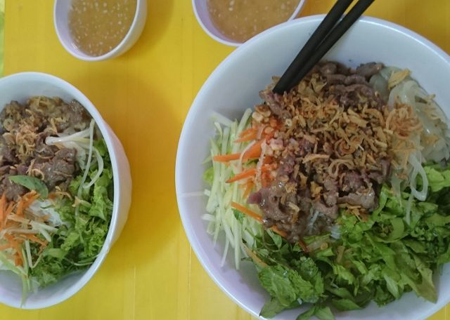 Bún, miến, bánh đa trộn