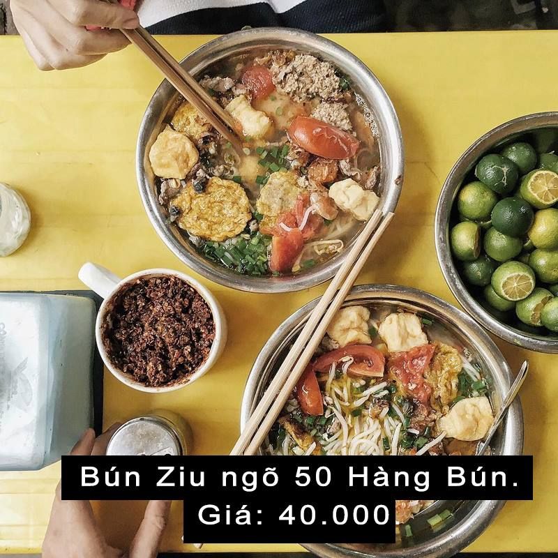 Bún riêu gánh – ngõ 50 Hàng Bún