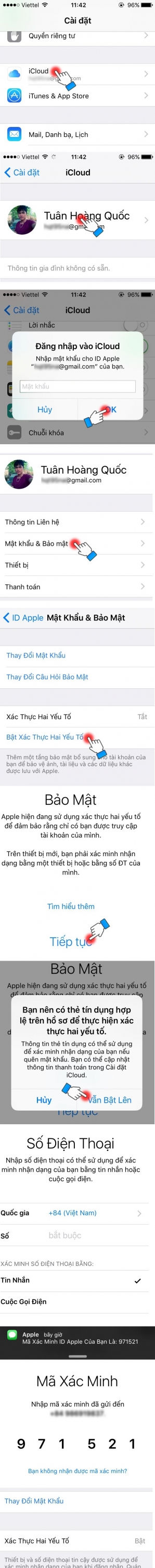 Cách bật tính năng xác minh hai bước cho Apple ID