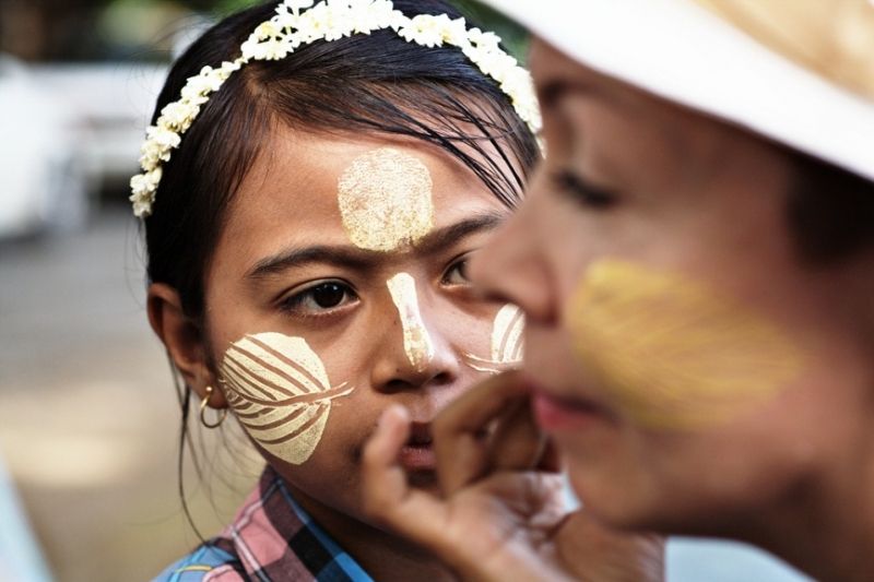 Cách làm đẹp của phụ nữ Myanmar