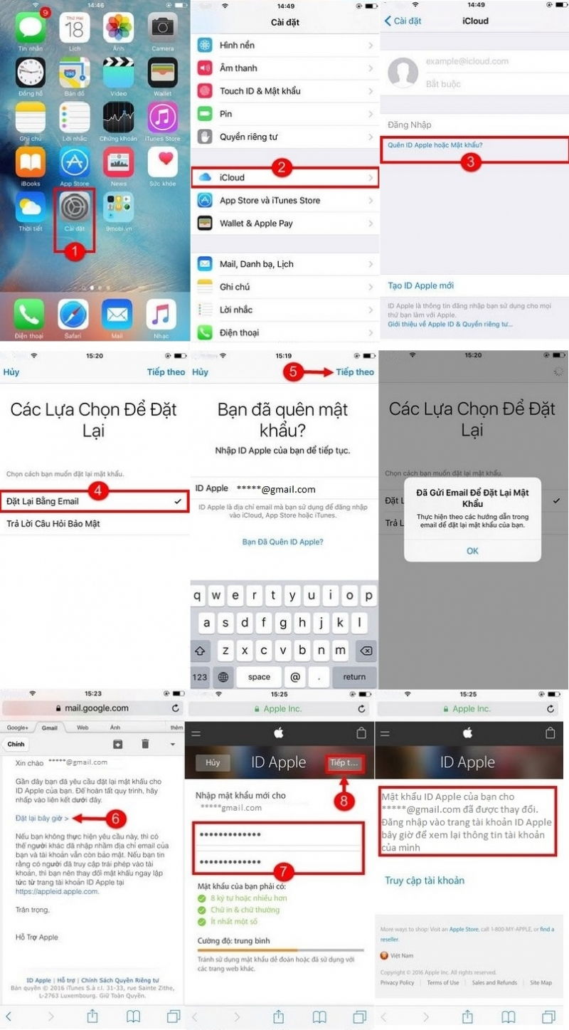 Cách lấy lại mật khẩu ID Apple qua Email