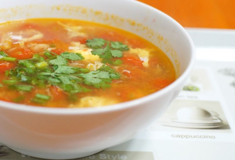 Canh cà chua trứng Canh cà chua trứng