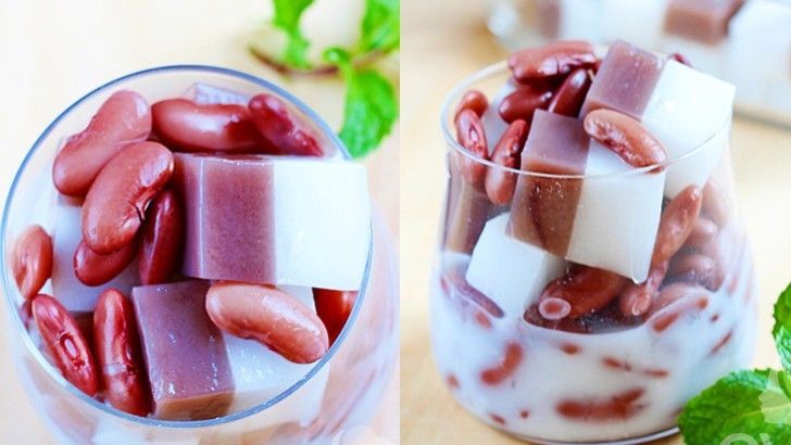 Chè đậu đỏ thạch dừa