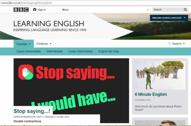 Chương trình học tiếng Anh từ đài BBC - bbccouk/learningenglish