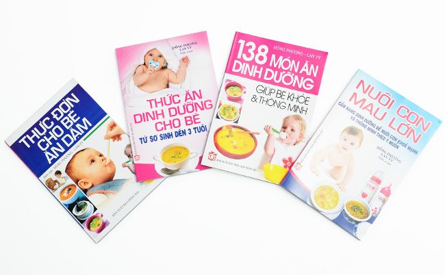 Combo 4 quyển sách về dinh dưỡng cho bé
