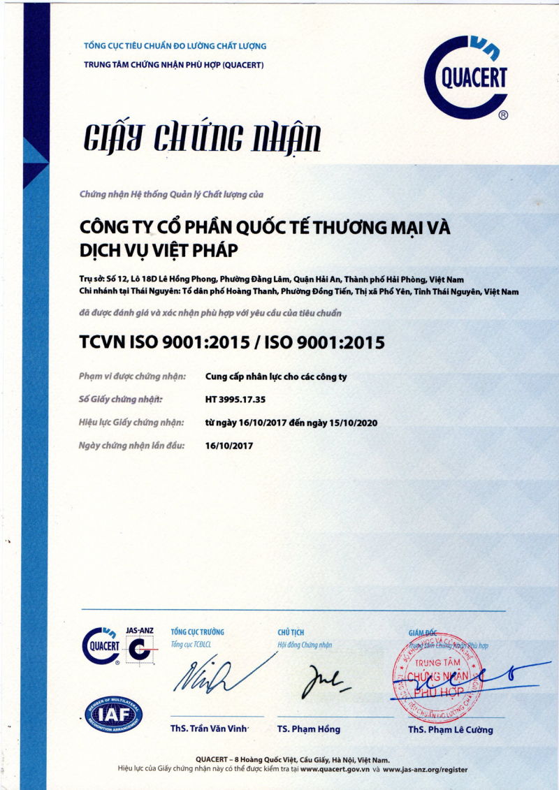 Công ty Cổ phần Quốc tế Thương mại và Dịch vụ Việt Pháp