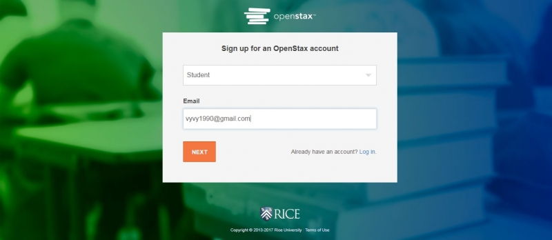 ĐĂNG KÝ TÀI KHOẢN TRÊN OPENSTAX