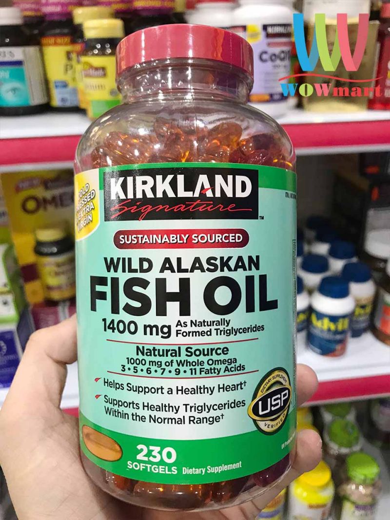 Dầu cá Alaska Kirkland Signature Wild Alaskan Fish Oil 1400mg