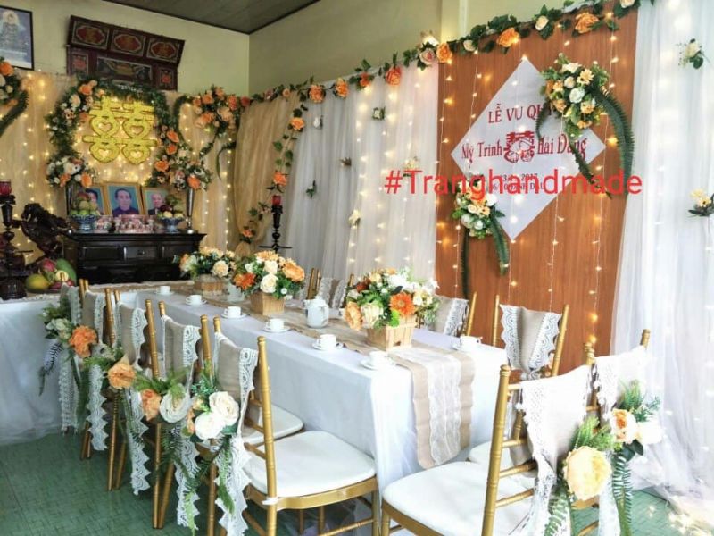 Dịch vụ trang trí tiệc cưới Trang handmade