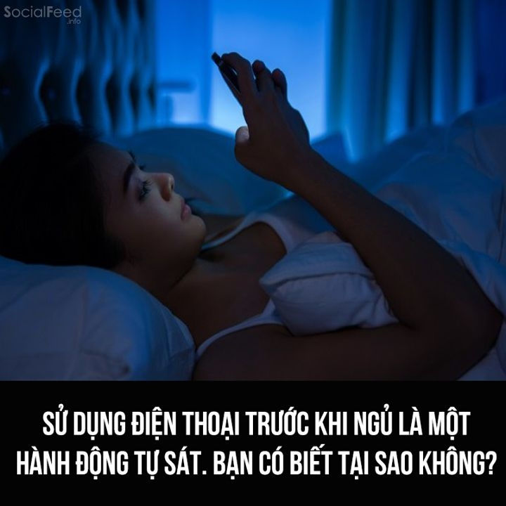 Dùng điện thoại trước khi ngủ