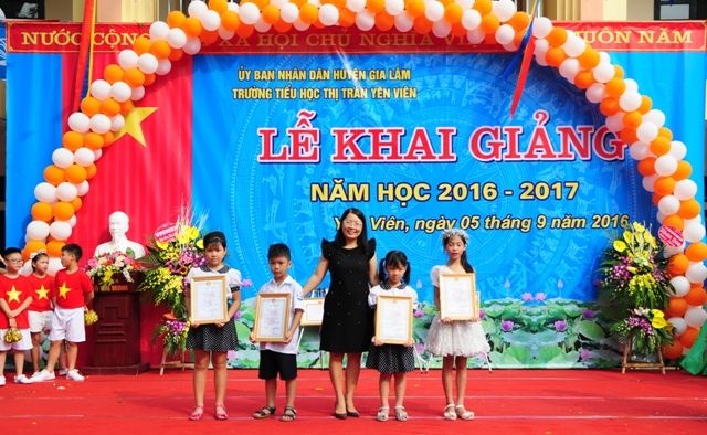 Hình ảnh trang trí lễ khai giảng trường tiểu học