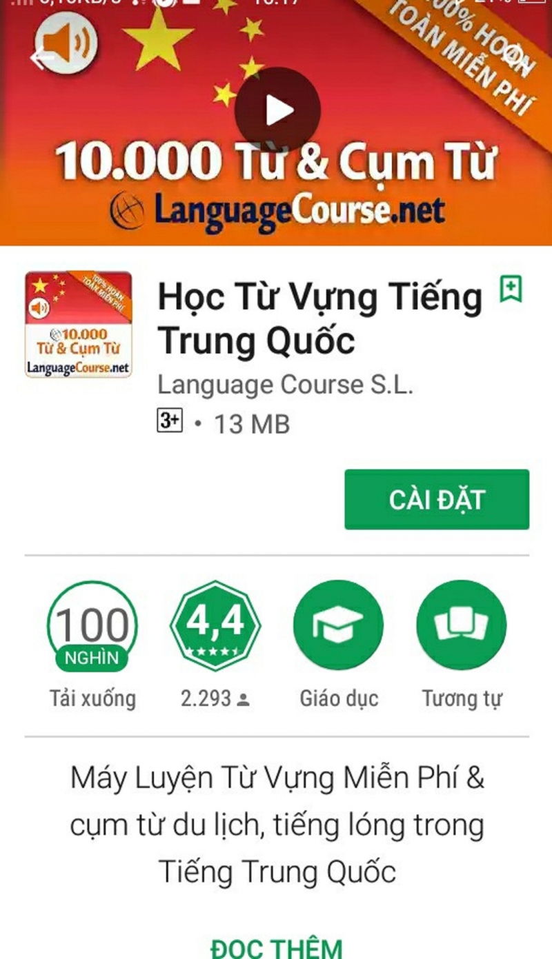 Học Từ Vựng Tiếng Trung Quốc