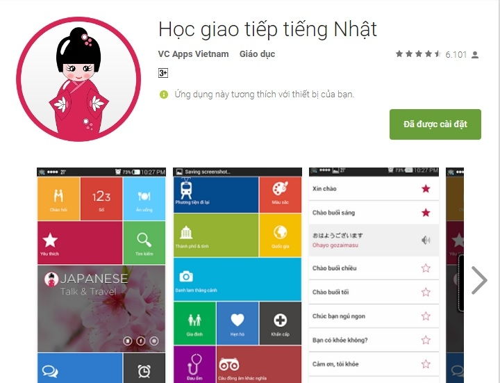 Học giao tiếp tiếng Nhật (VC Apps Vietnam)