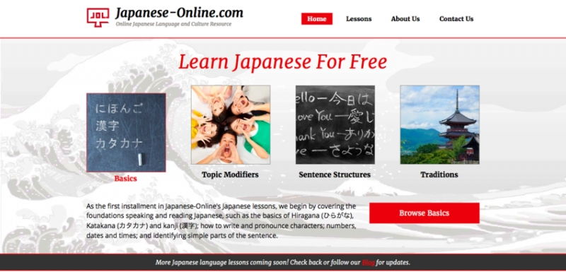 Japanese-onlinecom – trang web học tiếng Nhật hiệu quả lâu đời nhất