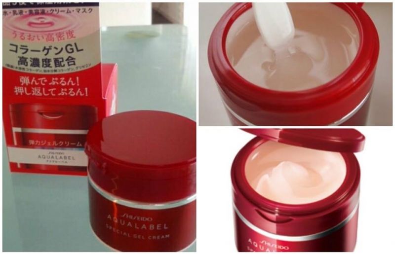 Kem dưỡng Shiseido Aqualabel Special Gel Cream màu đỏ