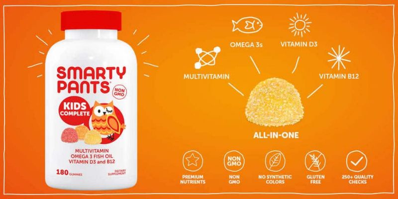 Kẹo bổ đa Vitamin+Omega cho trẻ em Smarty Pants Kids Complete 180 viên