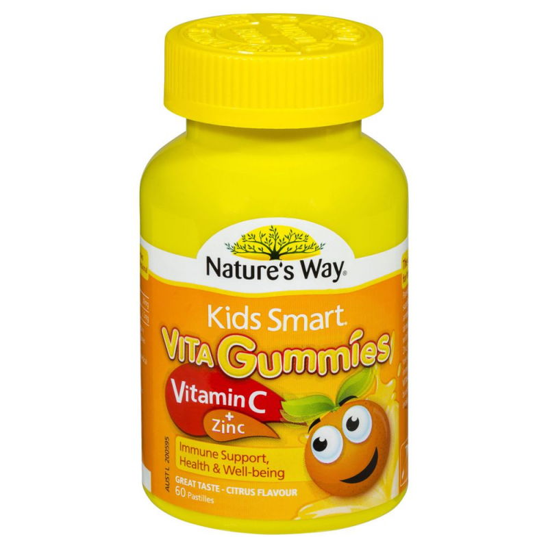 Kẹo dẻo bổ sung Vitamin C và Kẽm Kids Smart Vitamin C+Zinc 60 Gummies