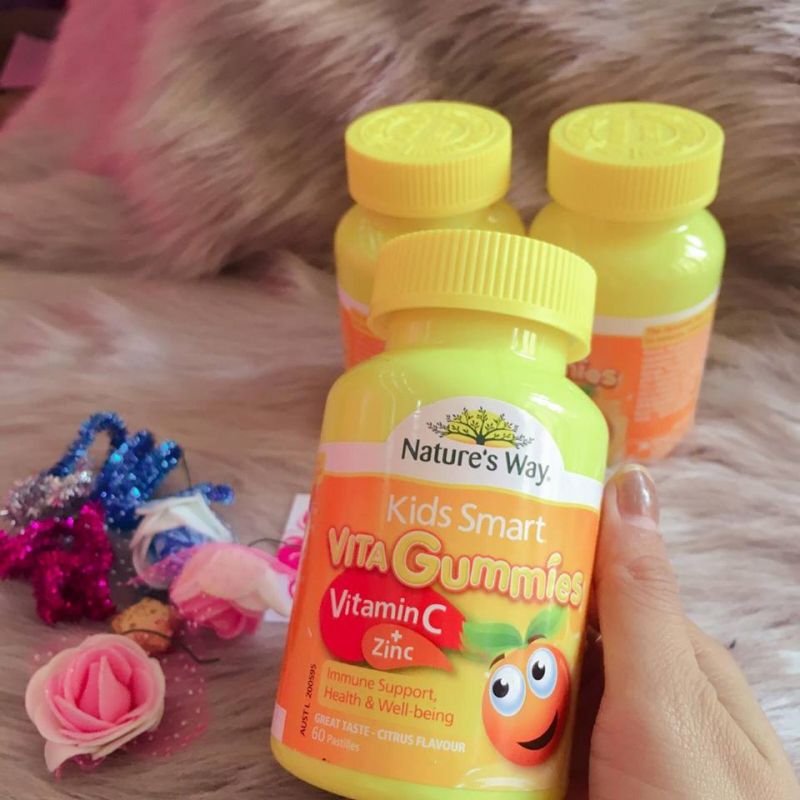 Kẹo dẻo bổ sung Vitamin C và Kẽm Kids Smart Vitamin C+Zinc 60 Gummies