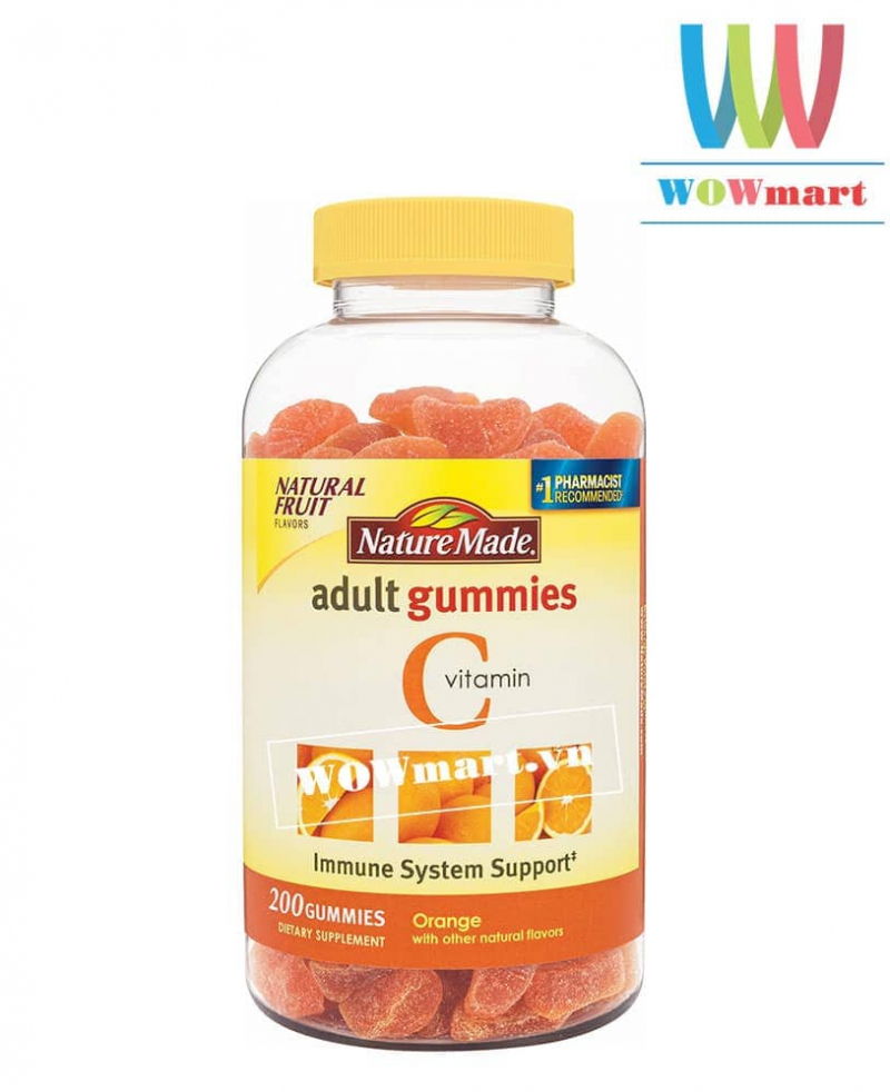 Kẹo dẻo bổ sung vitamin C Nature Made Adult Gummies Vitamin C