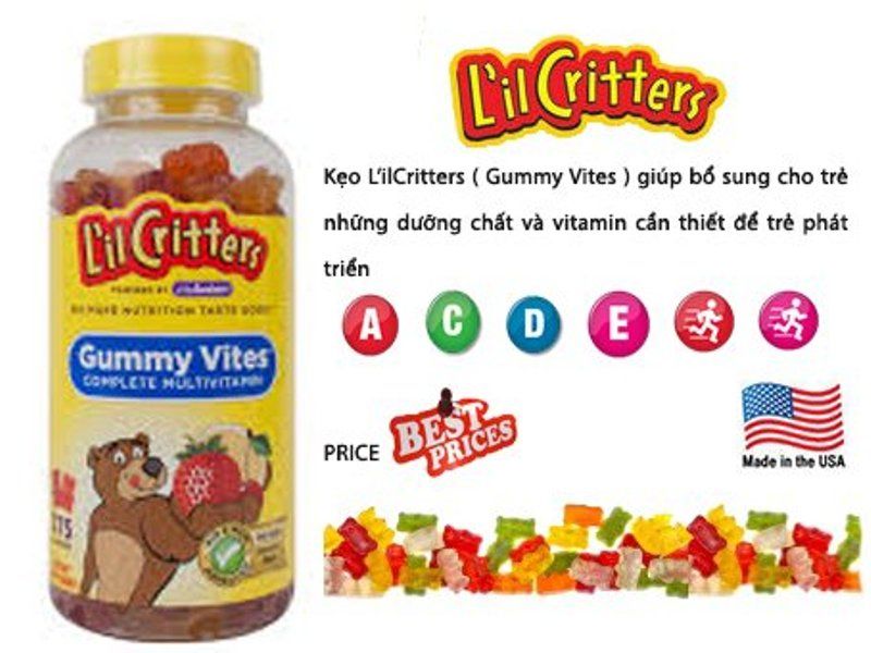 Kẹo dẻo bổ sung vitamin và khoáng chất Gummy Vites