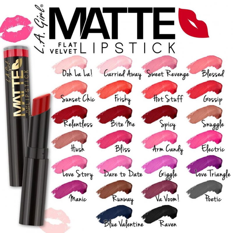 LA Girl Matte Flat Velvet Lipstick màu Snuggle
