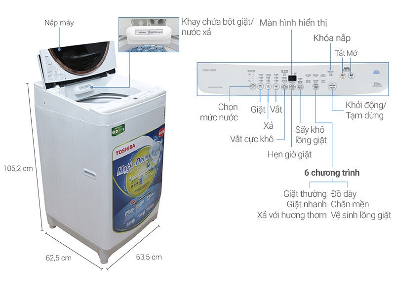 Máy giặt Toshiba 105kg ME1150GV(WK)