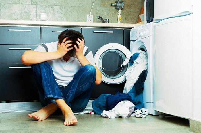 Máy giặt ở chế độ vắt nhưng không vắt