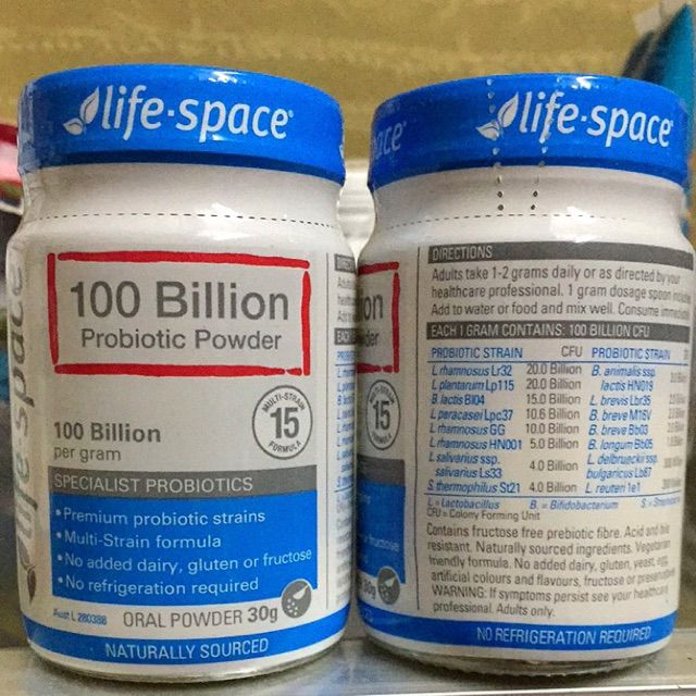 Men vi sinh 100 tỷ lợi khuẩn Life Space 100 Billion Probiotic Powder 30g