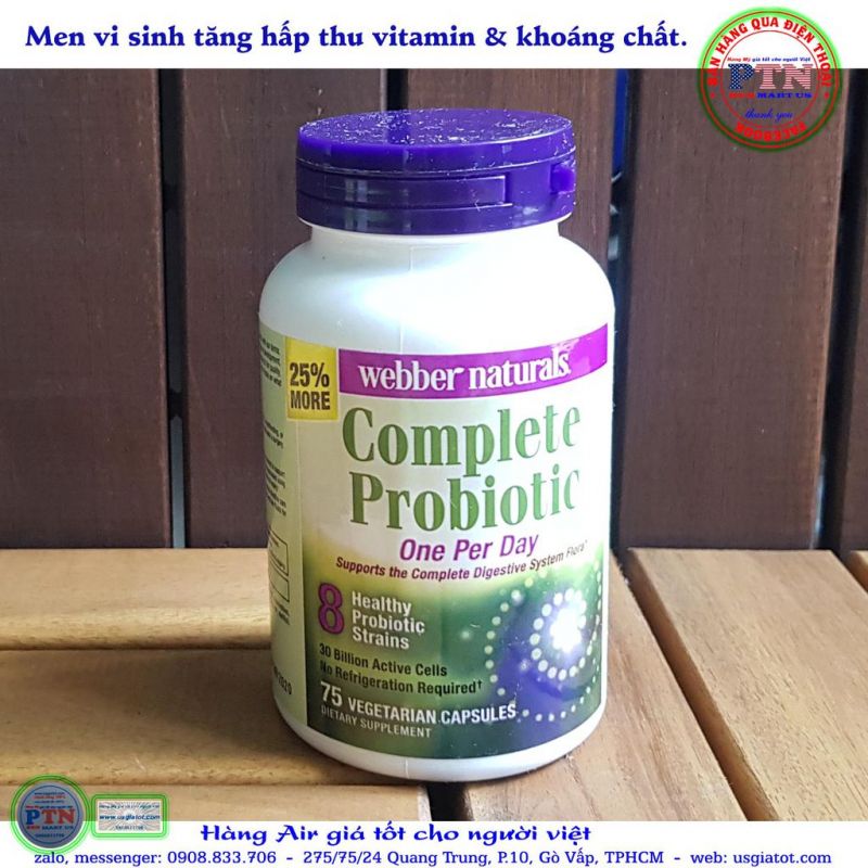 Men vi sinh Webber naturals Complete Probiotic