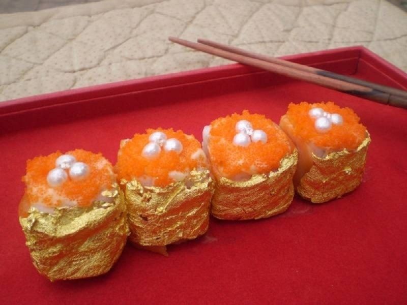 Món Sushi kim cương và vàng lá
