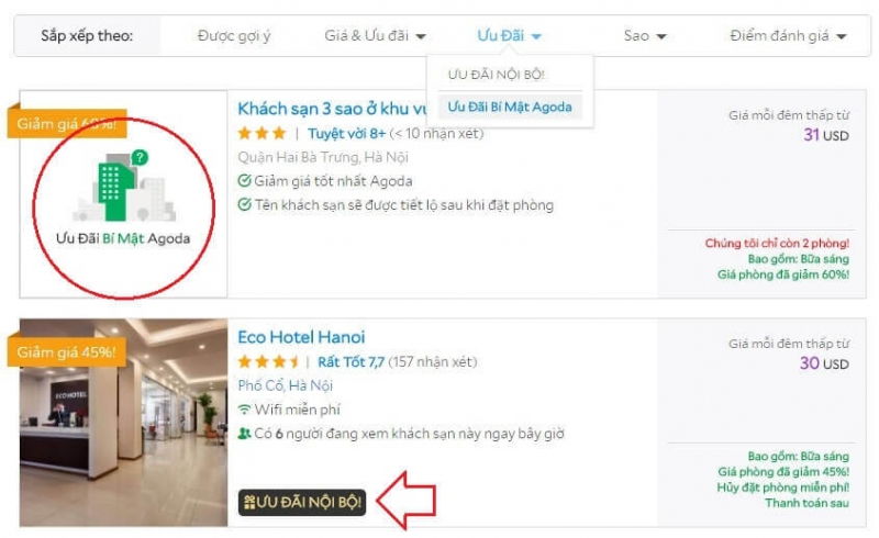Nên mạng tìm kiếm những khách sạn giá rẻ để tham khảo