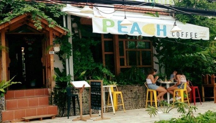 Peach coffee