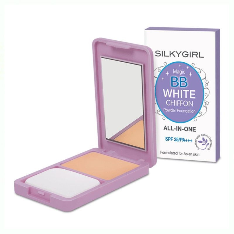 Phấn nên Cosplay Silkygirl Magic BB White Chiffon Powder Foundation SPF35/PA+++