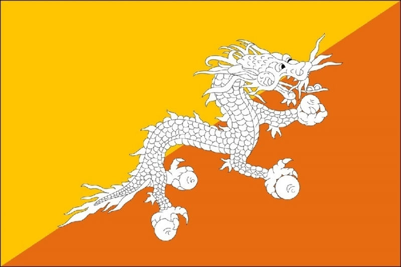 Quốc kì của Bhutan rất đặc biệt