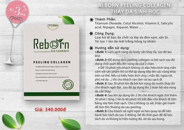 Thay da sinh học Reborn Peeling Collagen