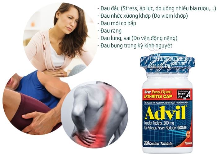 Thuốc giảm đau Advil 200mg Easy Open Arthritis Cap