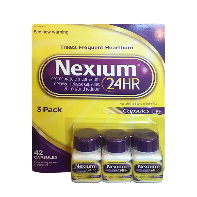 Thuốc hỗ trợ điều trị viêm loét dạ dày ợ nóng Nexium 24hr 3 pack 42 viên của Mỹ - Hiệu quả số 1 hiện na