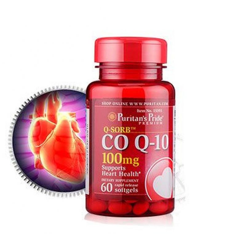 Thuốc uống ngăn ngừa nhồi máu cơ tim Puritan's Pride Coq10 và L-Carnitine