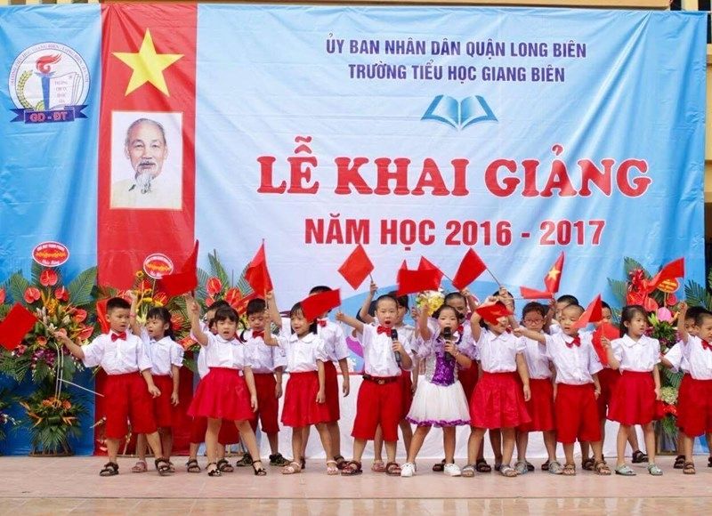 Trang trí lễ khai giảng trường tiểu học