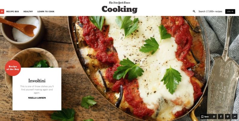 Trang web nấu ăn – The New York Times Cooking