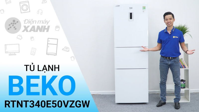 Tủ lạnh Beko Inverter 340 lít RTNT340E50VZGW
