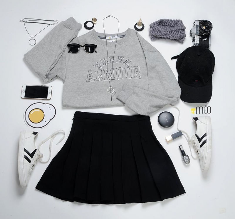 Váy tenis + hoodie