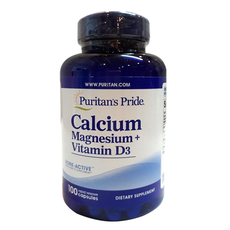 Viên uống canxi Calcium Magnesium Vitamin D3 Puritan's Pride 120 viên