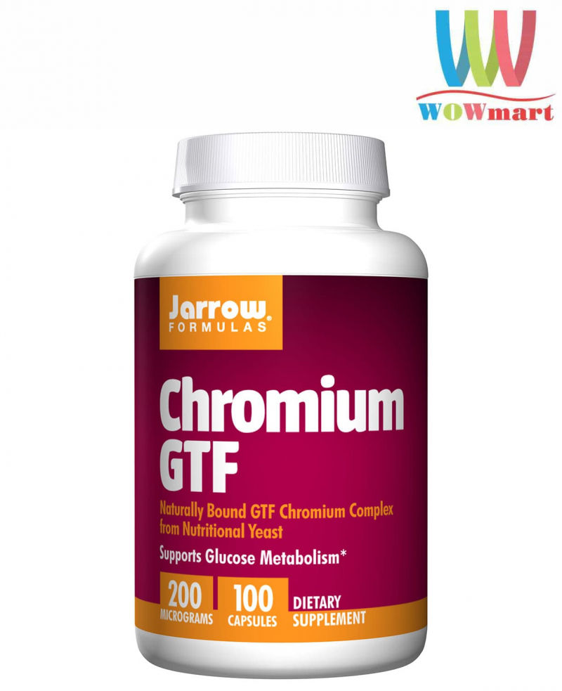 Viên uống hỗ trợ trị bệnh tiểu đường Chromium GTF Jarrow